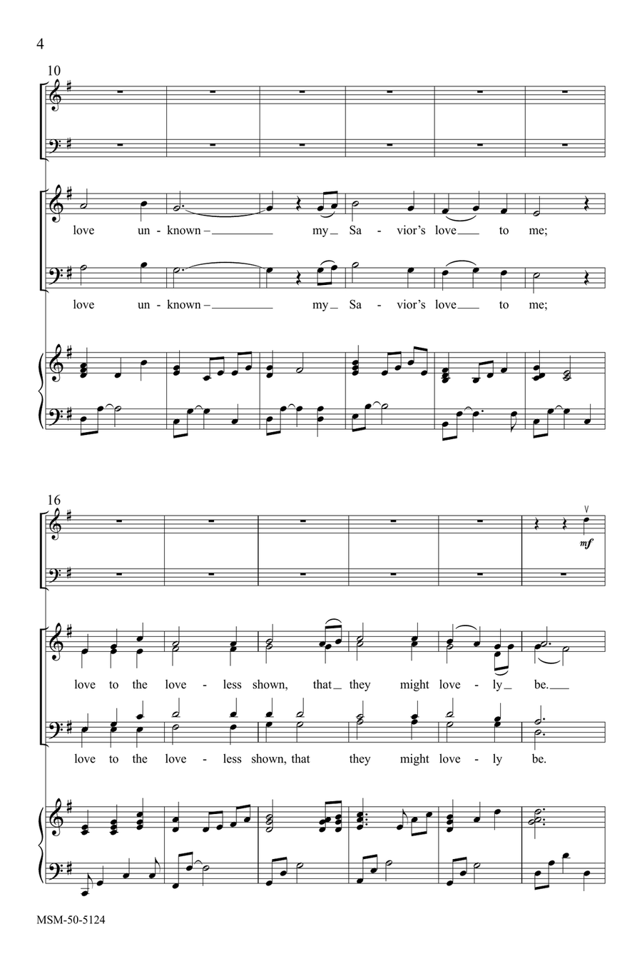 My Song Is Love Unknown 4-Part scores gallery preview page 4
