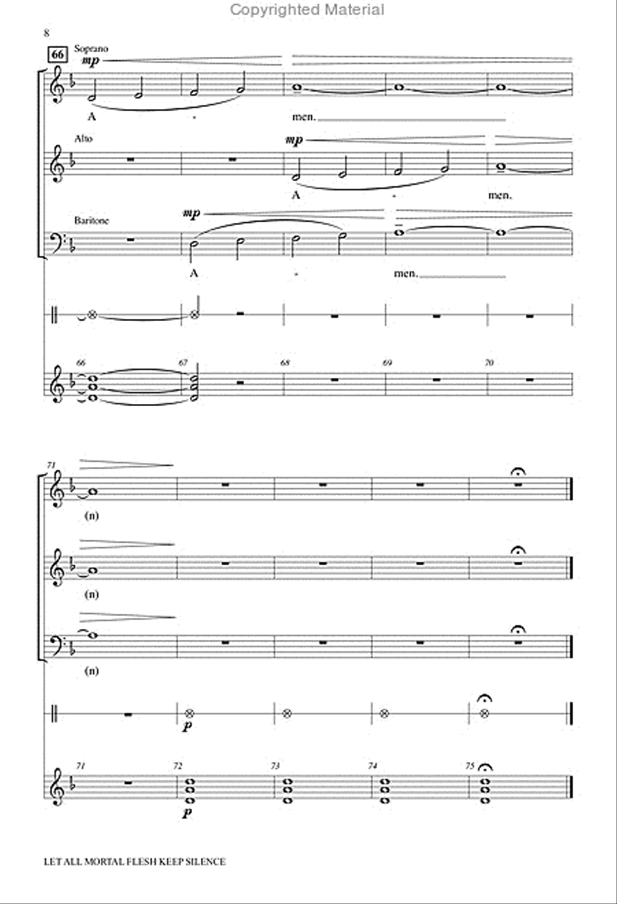 Let All Mortal Flesh Keep Silence 3-Part scores gallery preview page 9