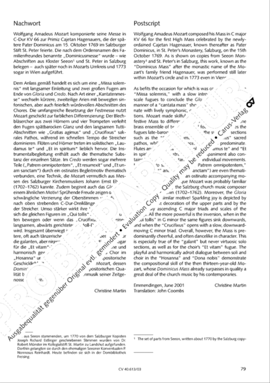 Mass in C (Missa in C) 4-Part scores gallery preview page 80