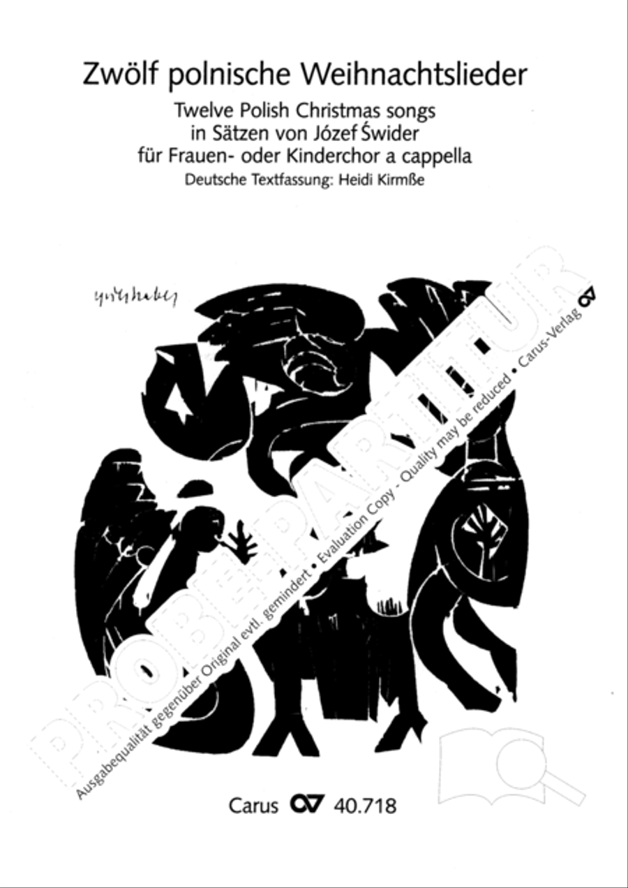 Zwolf polnische Weihnachtslieder fur Frauen- oder Kinderchor a cappella A Cappella scores gallery preview page 2