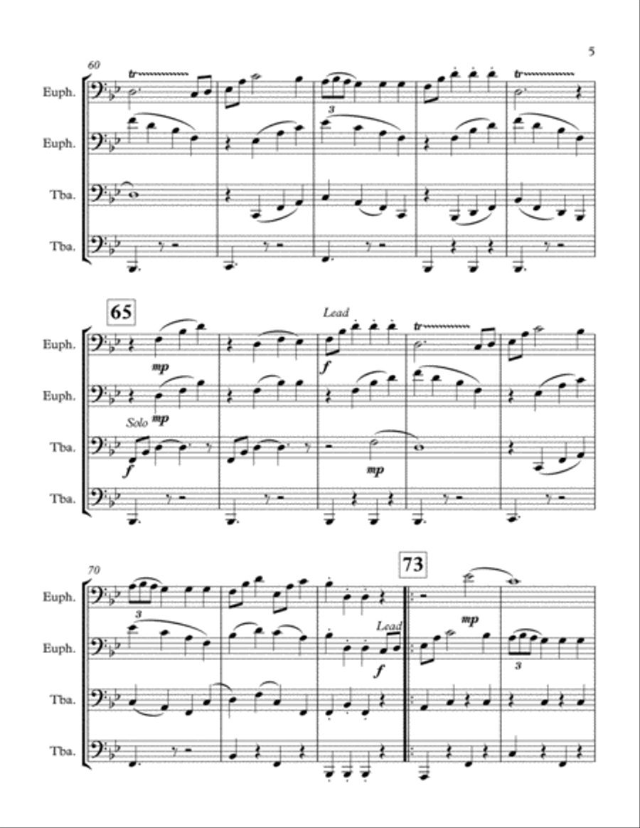 Radetzky March Brass Ensemble scores gallery preview page 6