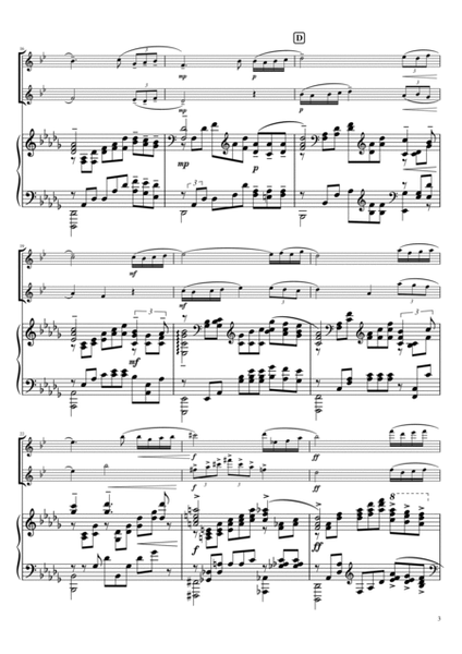 "Variation 18 from Rhapsody on a Theme of Paganini" Piano trio / alto sax duet