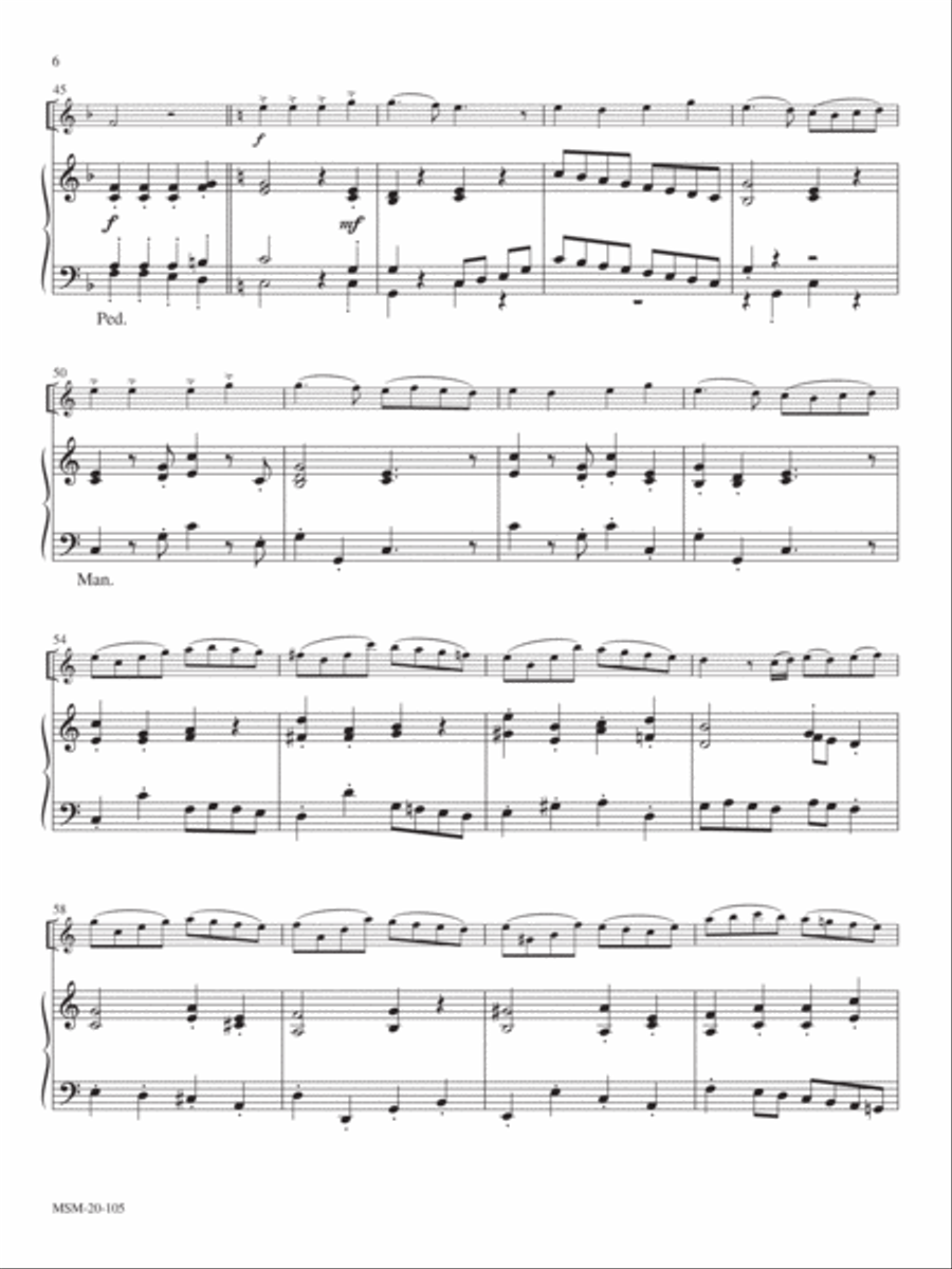 Les Anges dans Nos Campagnes (Angels We Have Heard on High) Violin scores gallery preview page 4