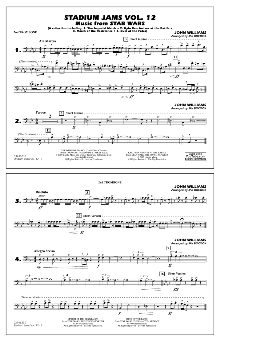 Stadium Jams Volume 12 (Star Wars) - 2nd Trombone