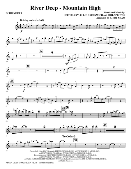 River Deep - Mountain High (arr. Kirby Shaw) - Bb Trumpet 1