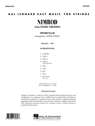 Nimrod (from Enigma Variations) (arr. Lloyd Conley) - Full Score