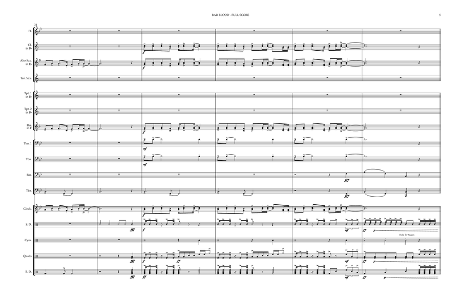 Bad Blood Marching Band scores gallery preview page 5