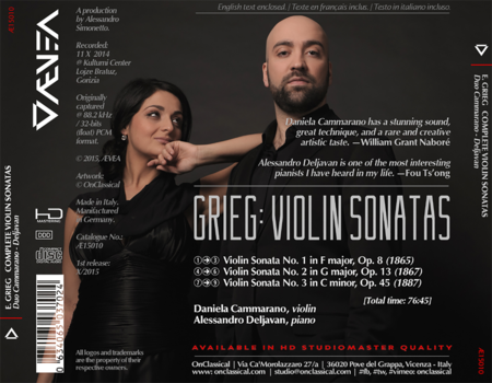 Grieg: Complete Violin Sonatas, Op. 18, 13 & 45 image number null