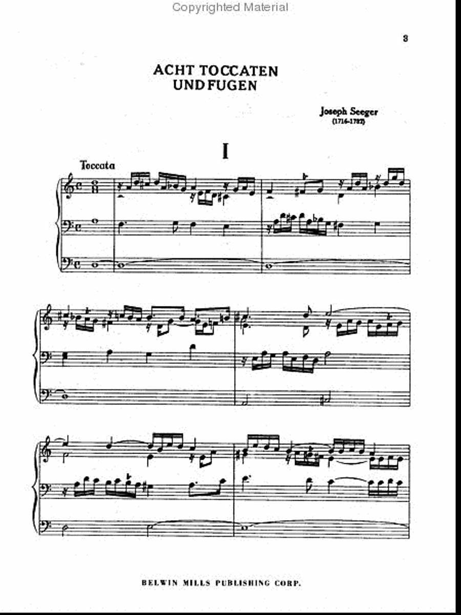 Eight Toccatas and Fugues Organ scores gallery preview page 4
