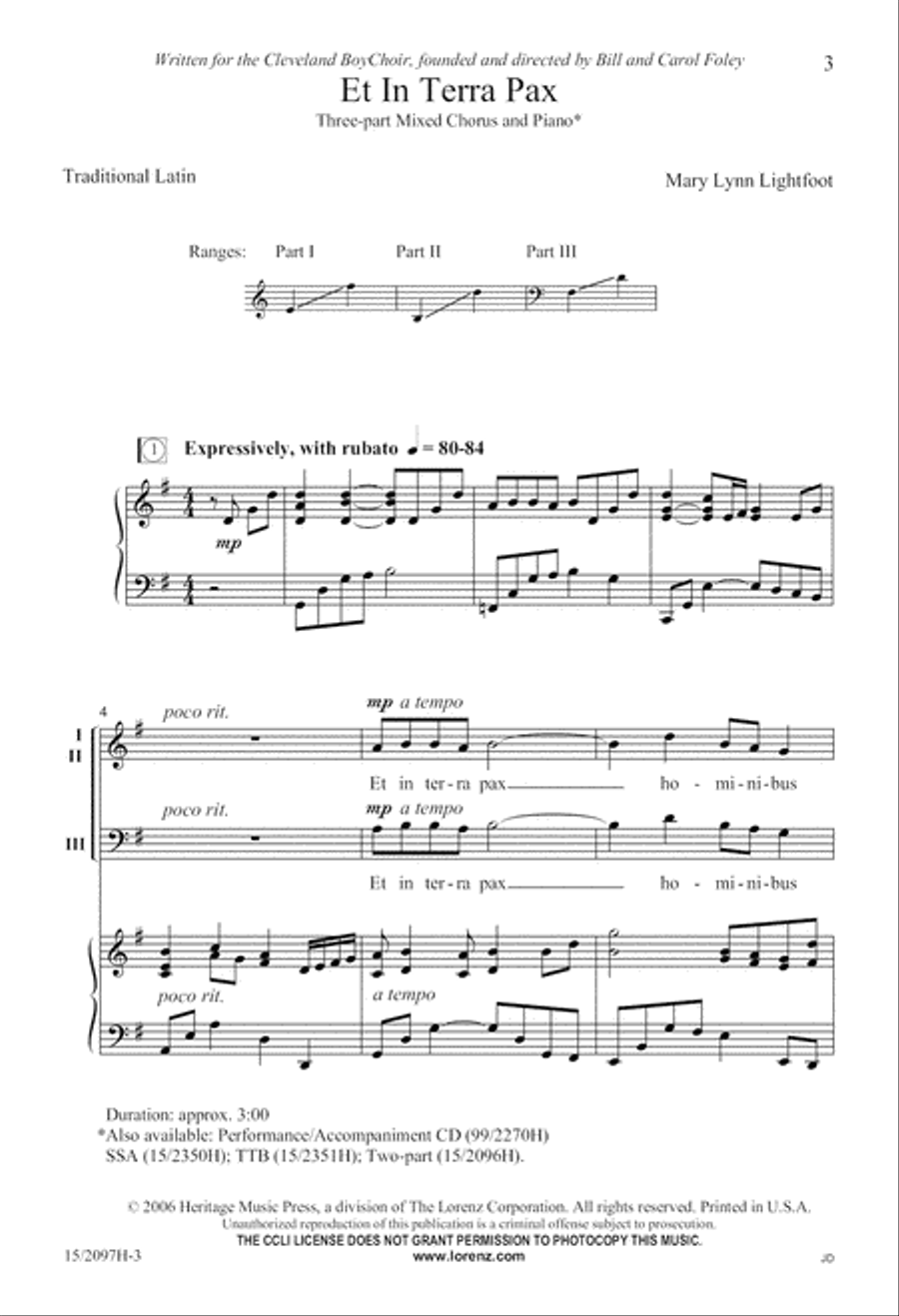 Et In Terra Pax 3-Part scores gallery preview page 4