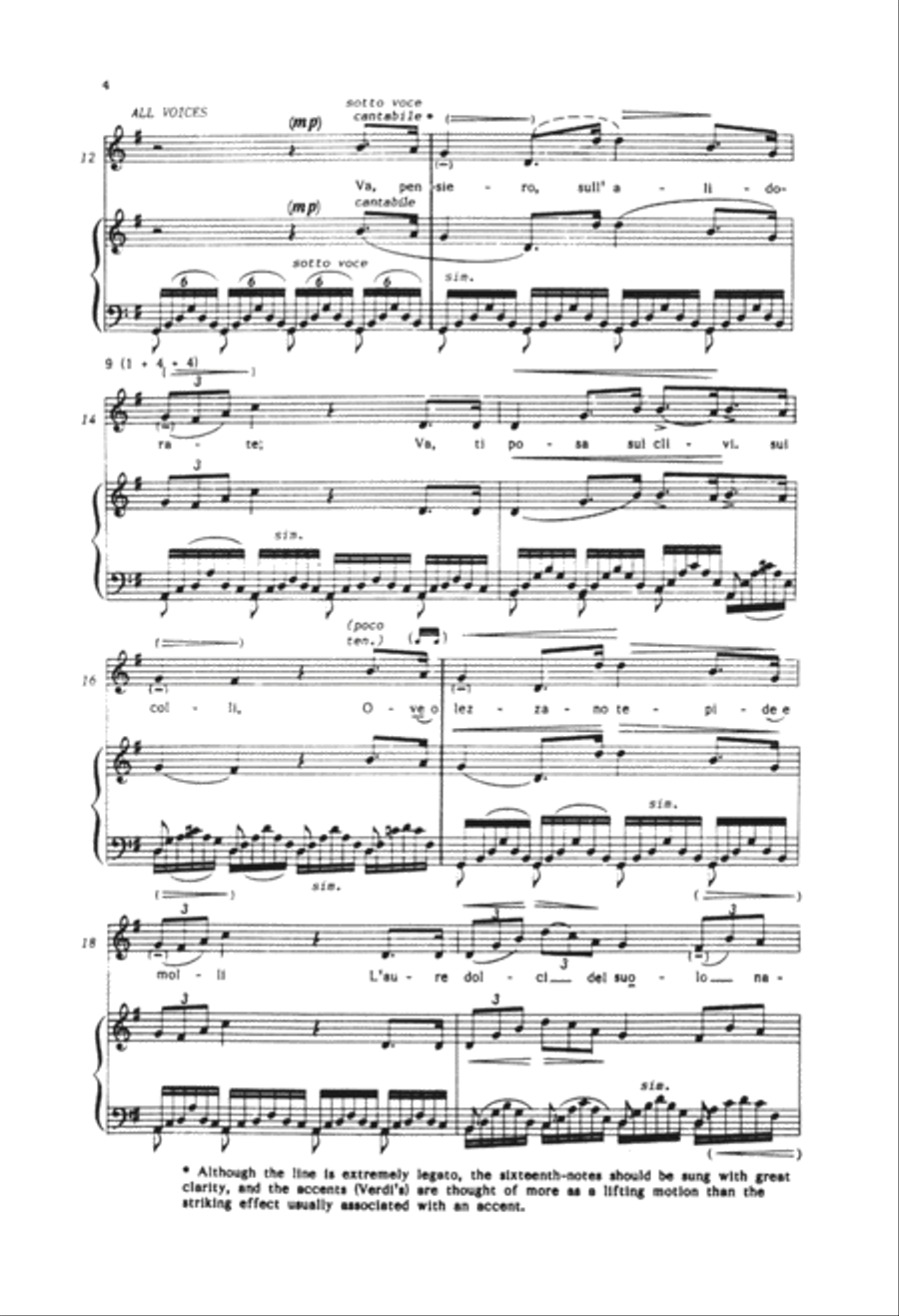 Va Pensiero (from Nabucco) Choir scores gallery preview page 3