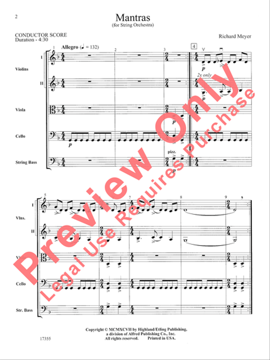 Mantras Mantras String Orchestra scores gallery preview page 3