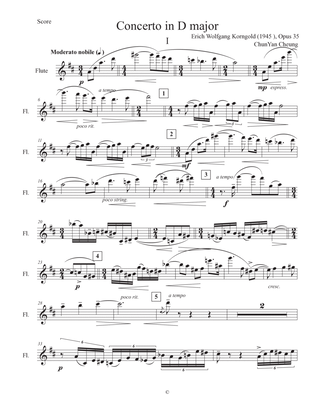 I. Moderato nobile in Violin Concerto in D major, Op.35