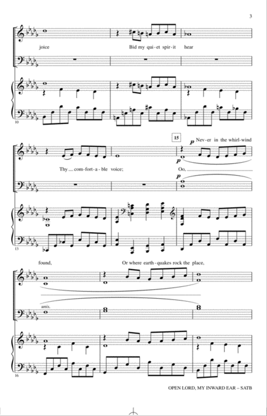 Open Lord, My Inward Ear 4-Part scores gallery preview page 2