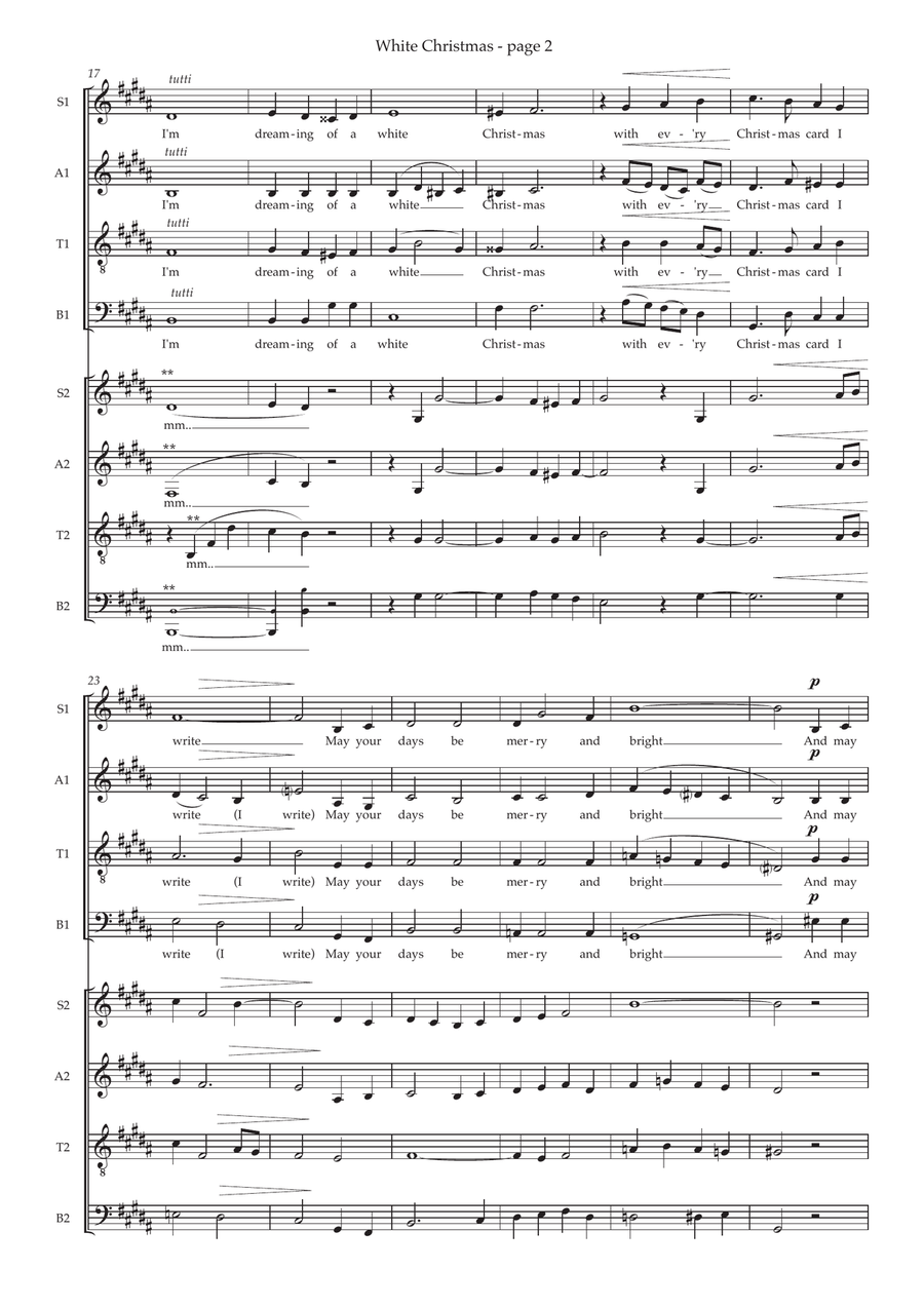 White Christmas White Christmas Divisi scores gallery preview page 2