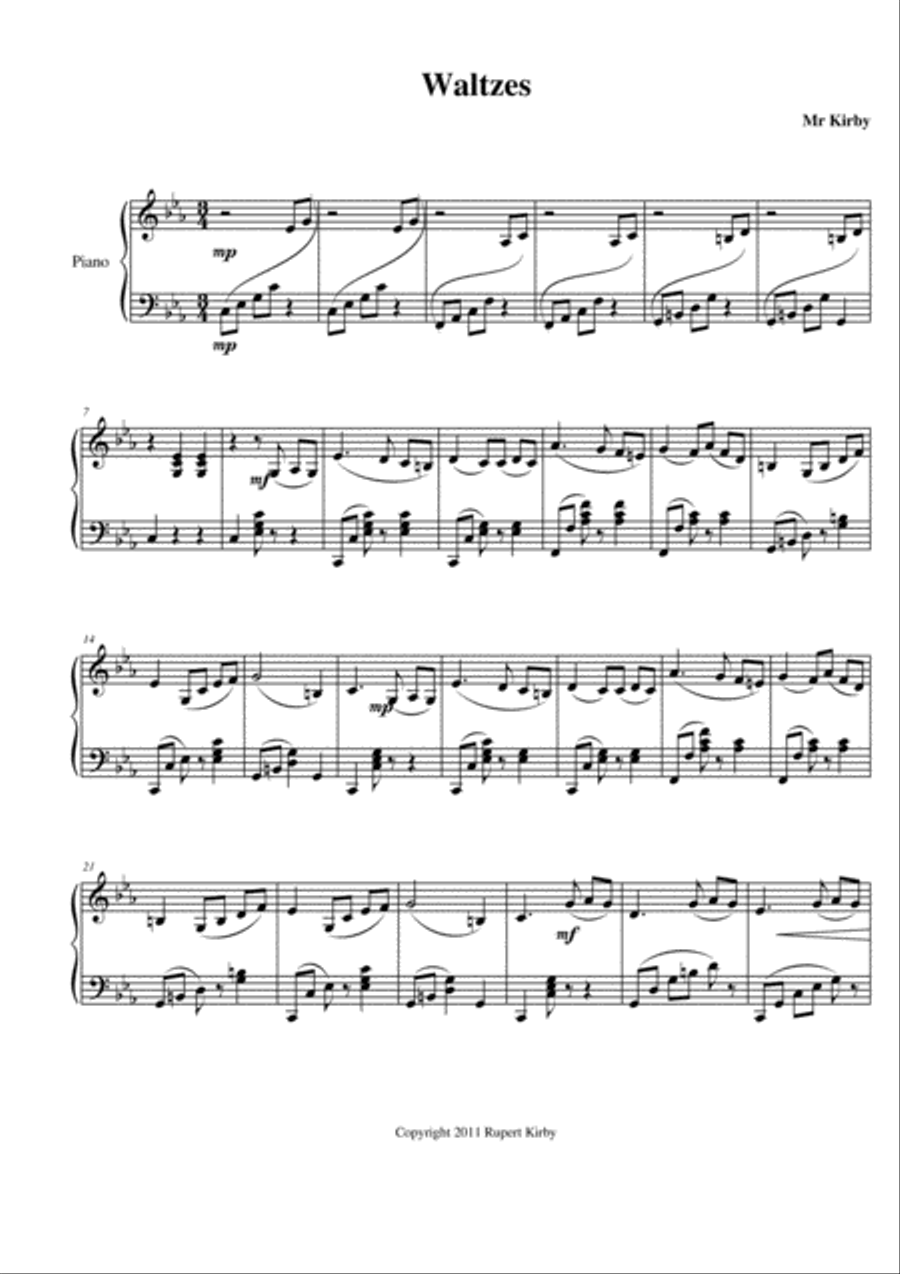 Waltzes for Piano Piano Solo - Digital Sheet Music