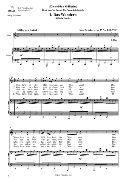 Das Wandern, Op. 25 No. 1 (C Major)