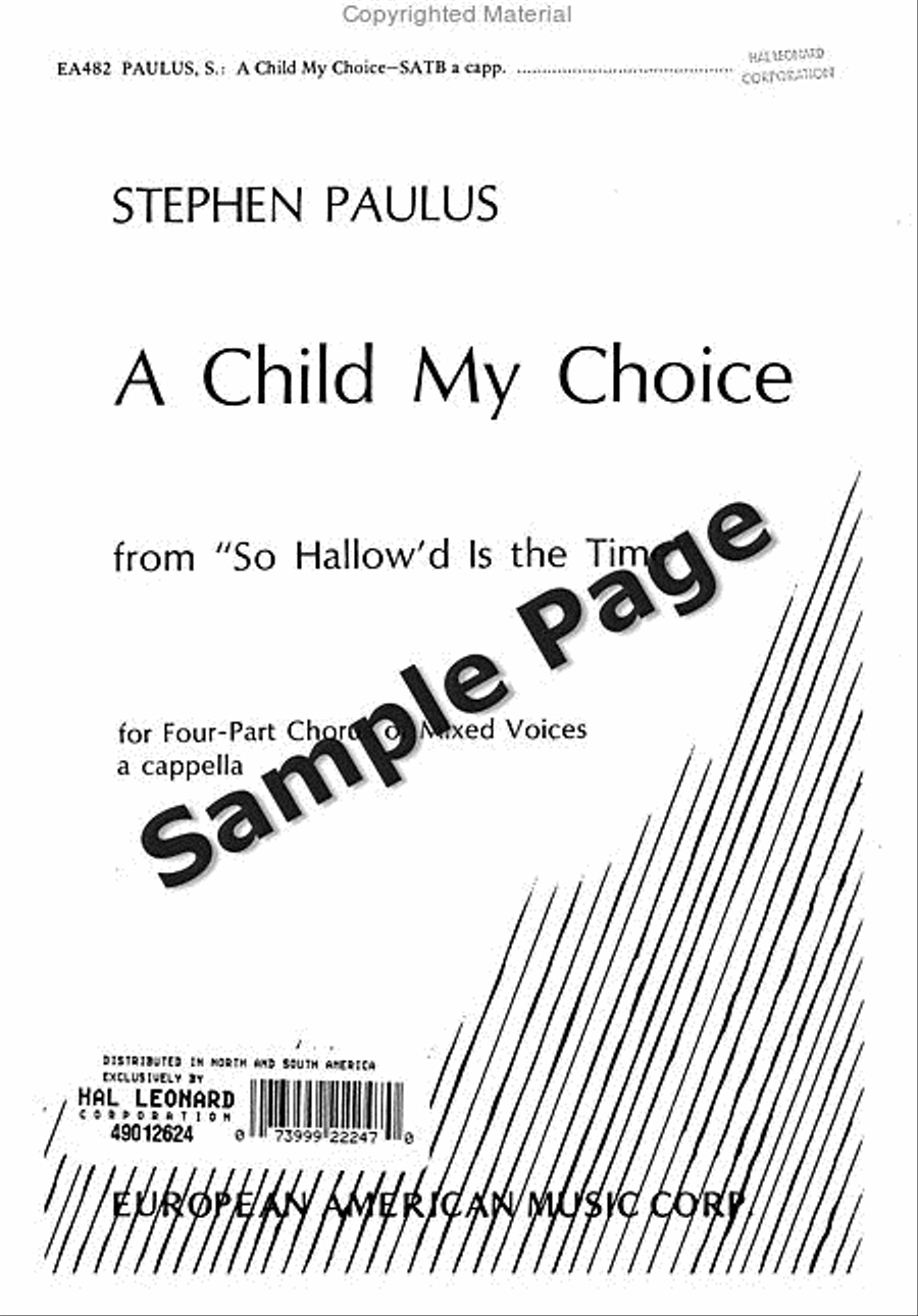 Child My Choice Child My Choice 4-Part scores gallery preview page 2