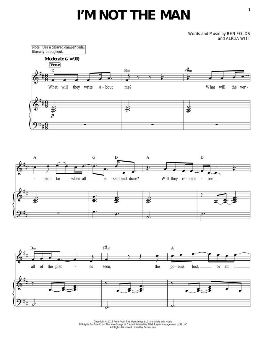 I'm Not The Man Voice scores gallery preview page 1
