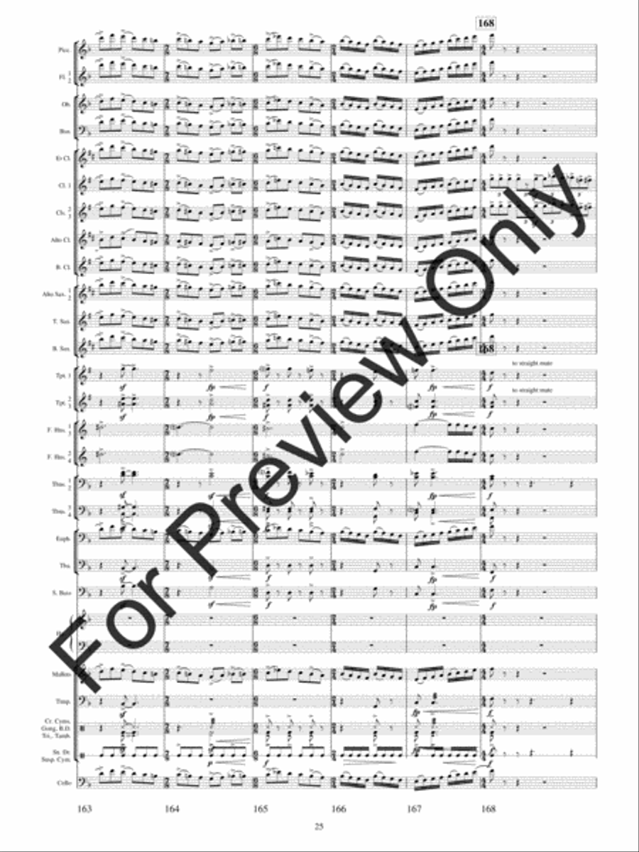 Festival Variations Concert Band scores gallery preview page 28