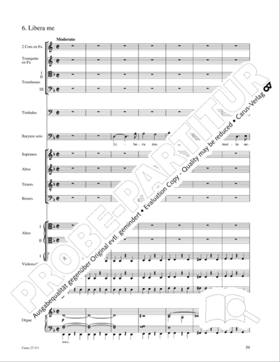Requiem - church version (Requiem. Fassung mit kleinem Orchester) 4-Part scores gallery preview page 55
