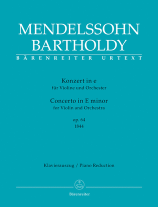 Book cover for Concerto for Violin and Orchestra in E Minor, Op. 64