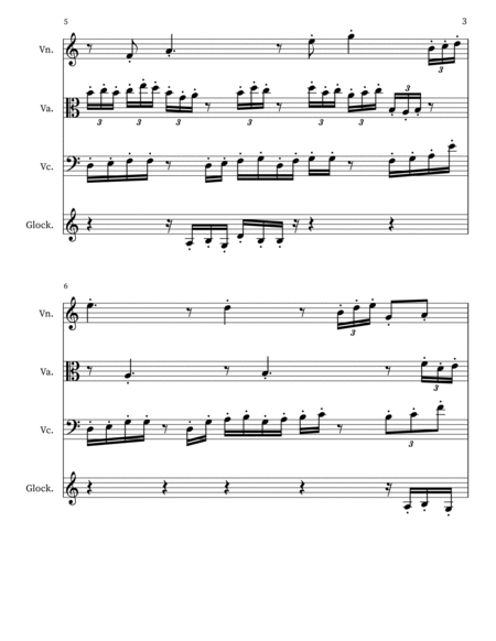 Ambrosia 117a for String Trio & Glockenspiel