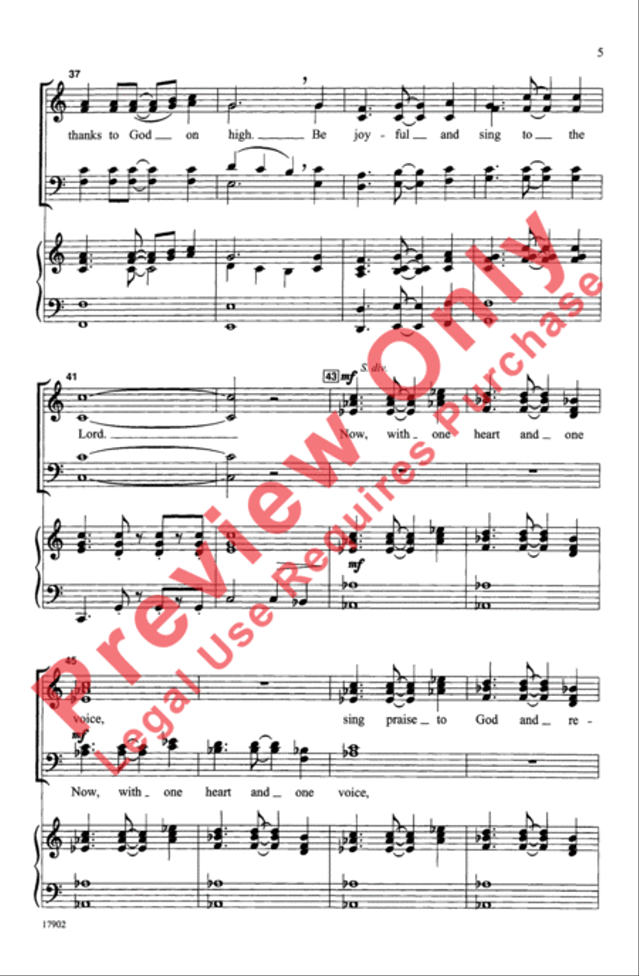 Be Joyful and Sing to the Lord 4-Part scores gallery preview page 5