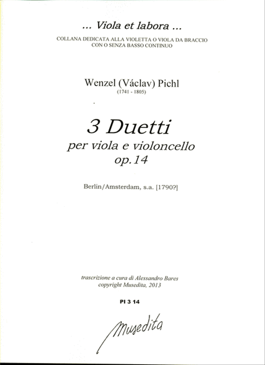 3 Duetti op.14 (Berlin, Amsterdam, [1789]) Cello scores gallery preview page 1