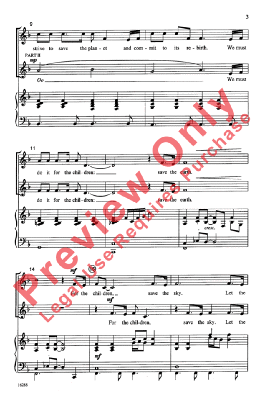 For the Children For the Children 2-Part scores gallery preview page 3