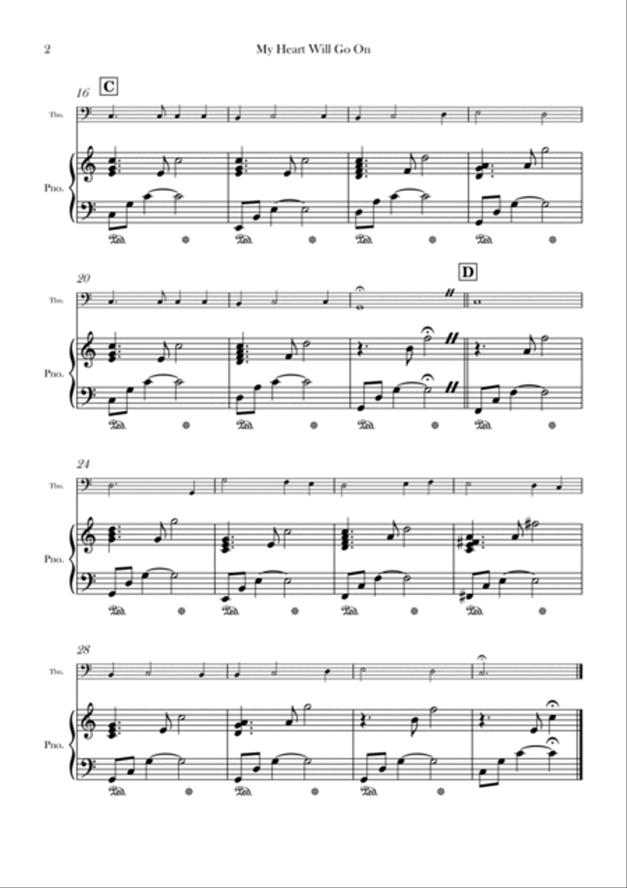 My Heart Will Go On (love Theme From 'titanic') Easy Piano scores gallery preview page 2