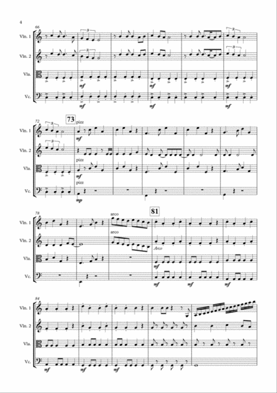 Chandelier Chandelier String Quartet scores gallery preview page 4