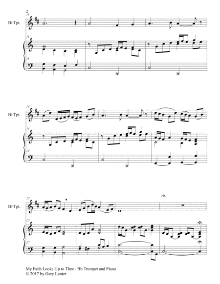 3 Hymns of Faith, Blessing & Praise (For Bb Trumpet & Piano with Score/Parts) image number null