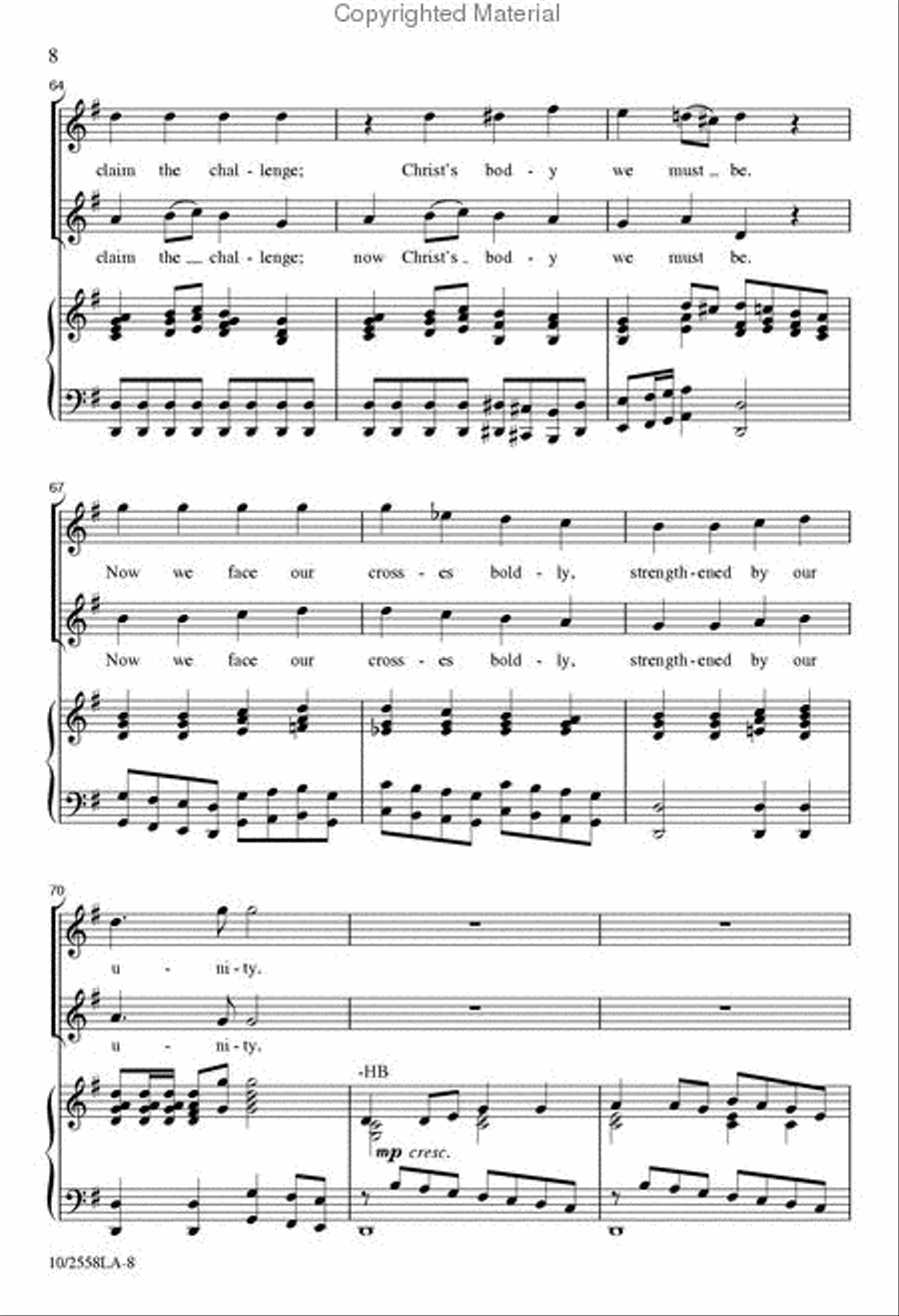 Let Us Join Our Hearts Together 3-Part scores gallery preview page 8