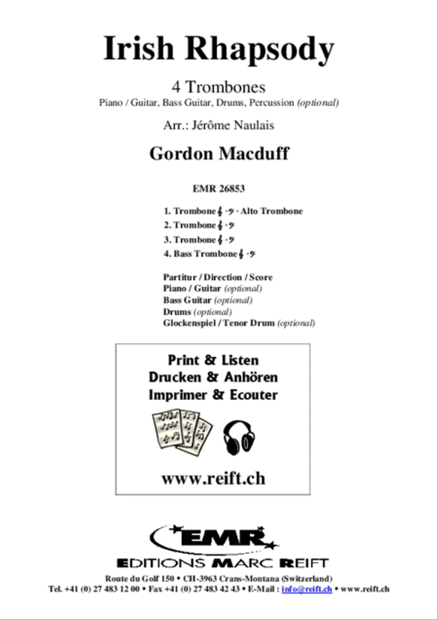 Irish Rhapsody Trombone Quartet scores gallery preview page 2