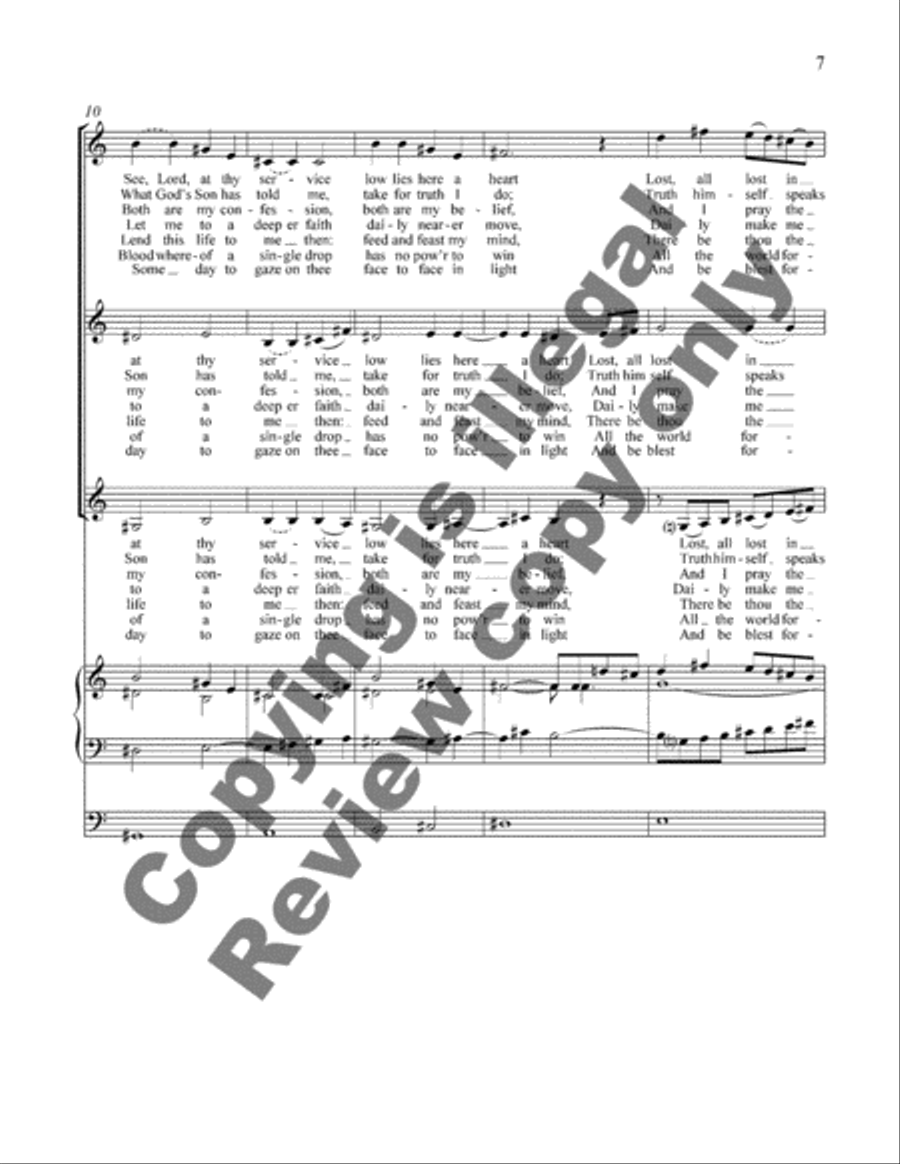 Oratio in Praesetia Corporis Christi Women's Choir scores gallery preview page 6