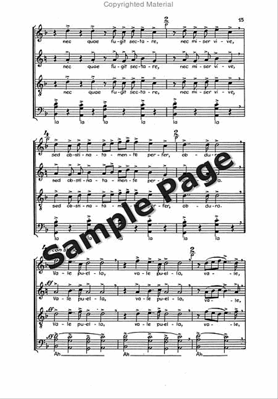 4 A Cappella Choruses 4-Part scores gallery preview page 15
