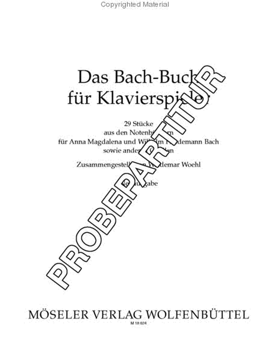 Das Bach-Buch fur Klavierspieler