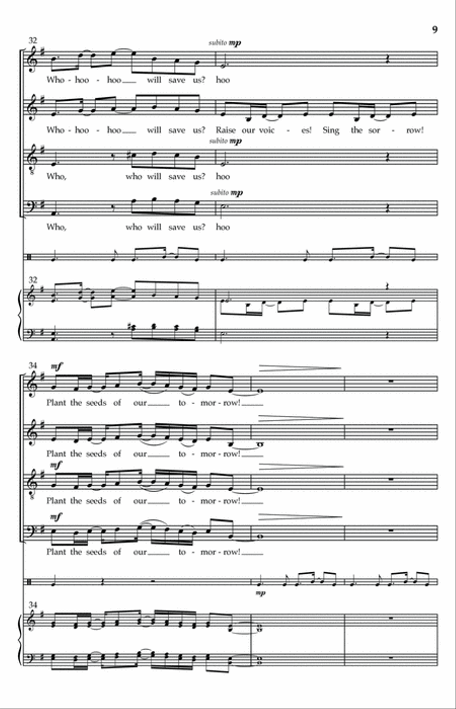 Hug A Tree and Kiss A Sparrow 4-Part scores gallery preview page 7
