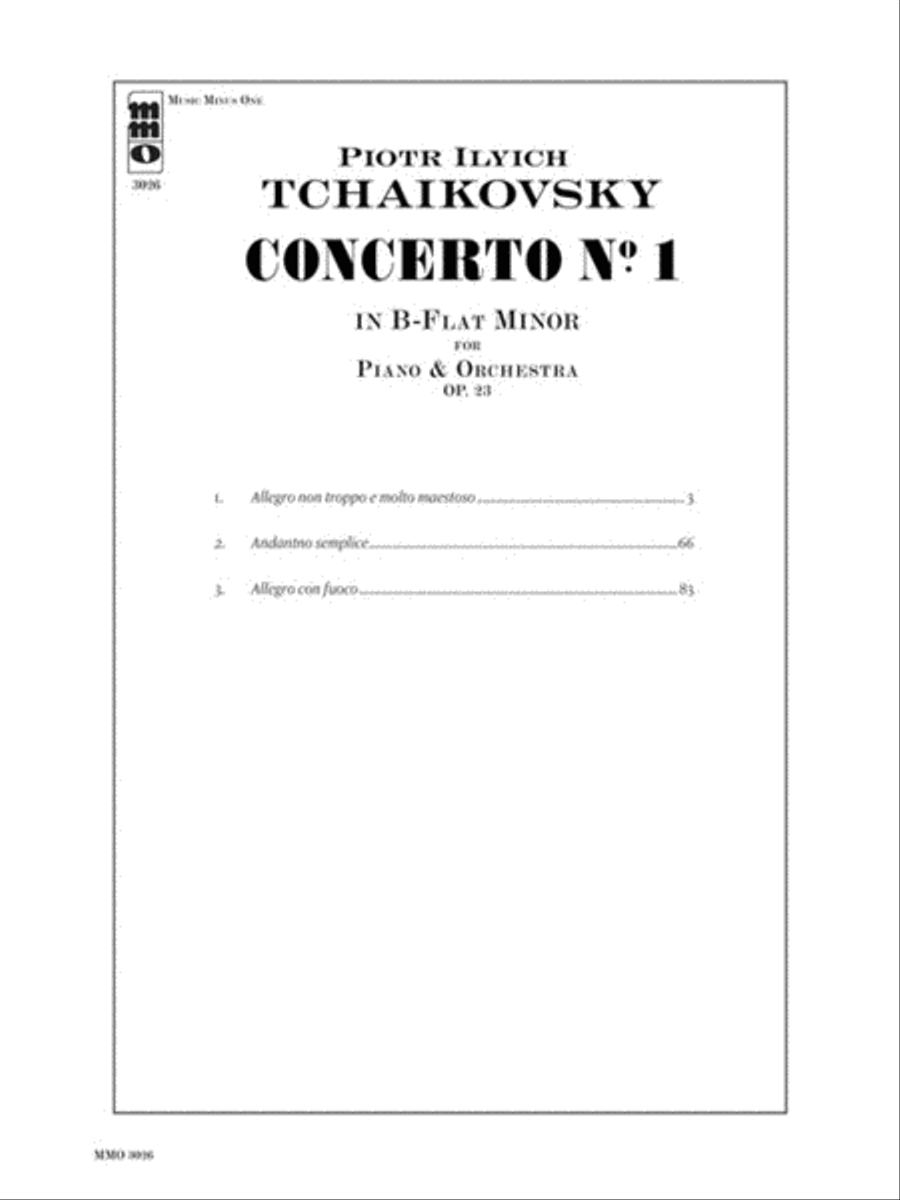 Tchaikovsky - Concerto No. 1 in B-flat Minor, Op. 23 Piano Solo scores gallery preview page 2