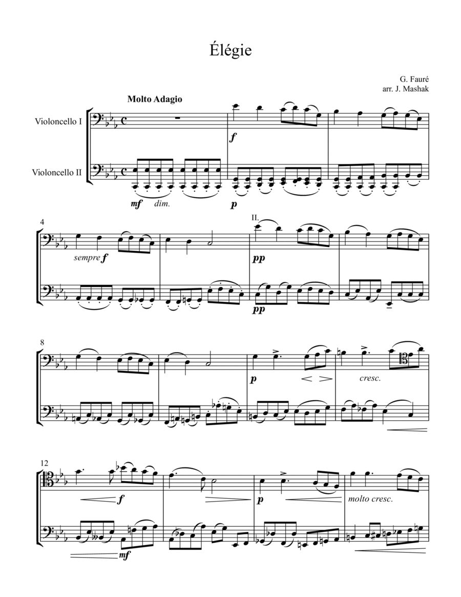 Élégie String Duet scores gallery preview page 1