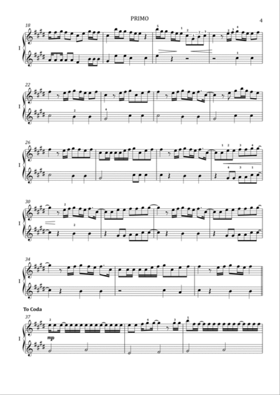 Shape Of You 1 Piano, 4-Hands scores gallery preview page 4