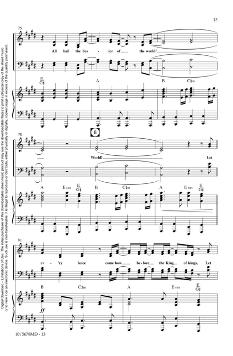 All Hail King Jesus All Hail King Jesus 4-Part scores gallery preview page 13
