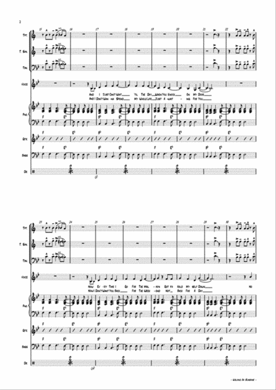 Walking On Sunshine Jazz Ensemble scores gallery preview page 6