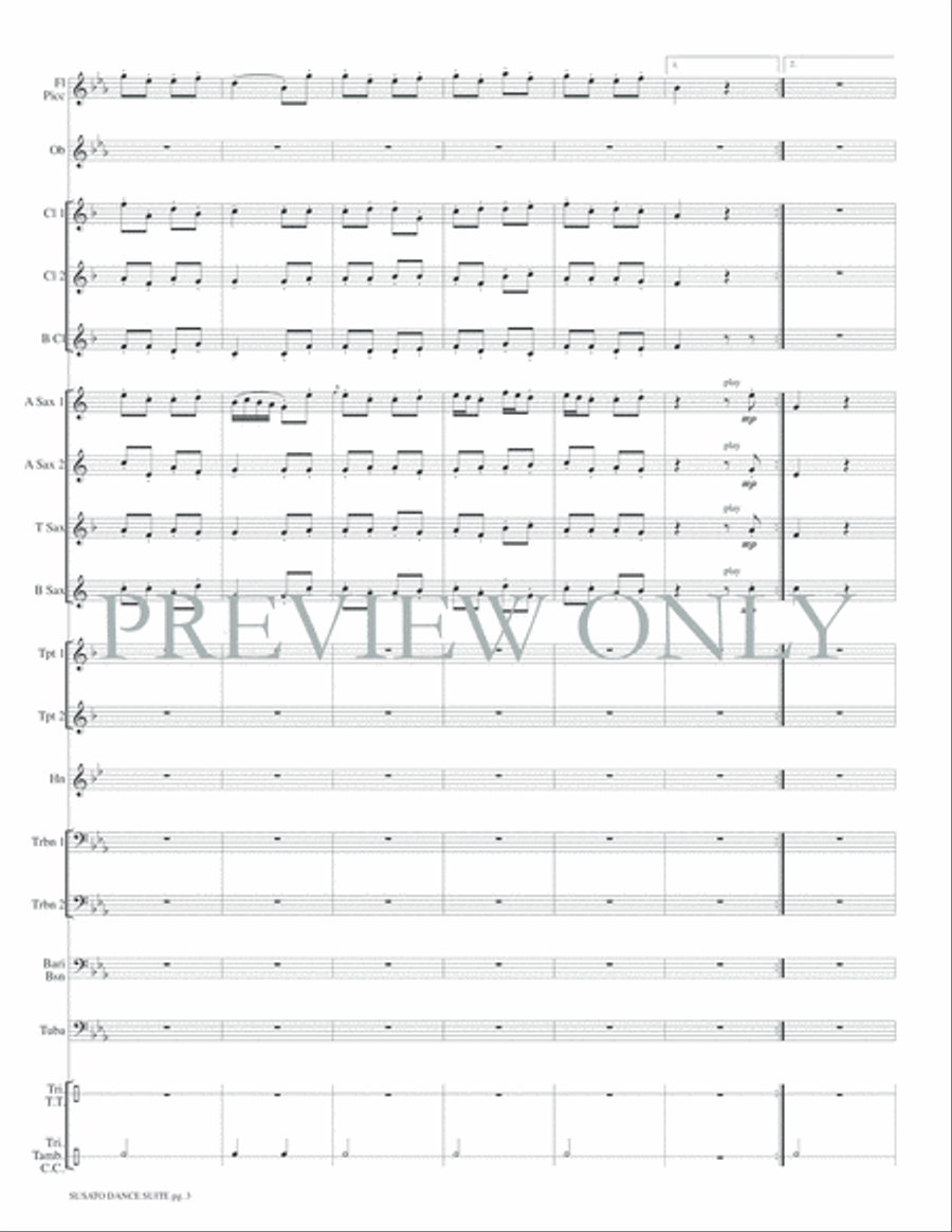 Susato Dance Suite (from Danserye) Concert Band scores gallery preview page 6