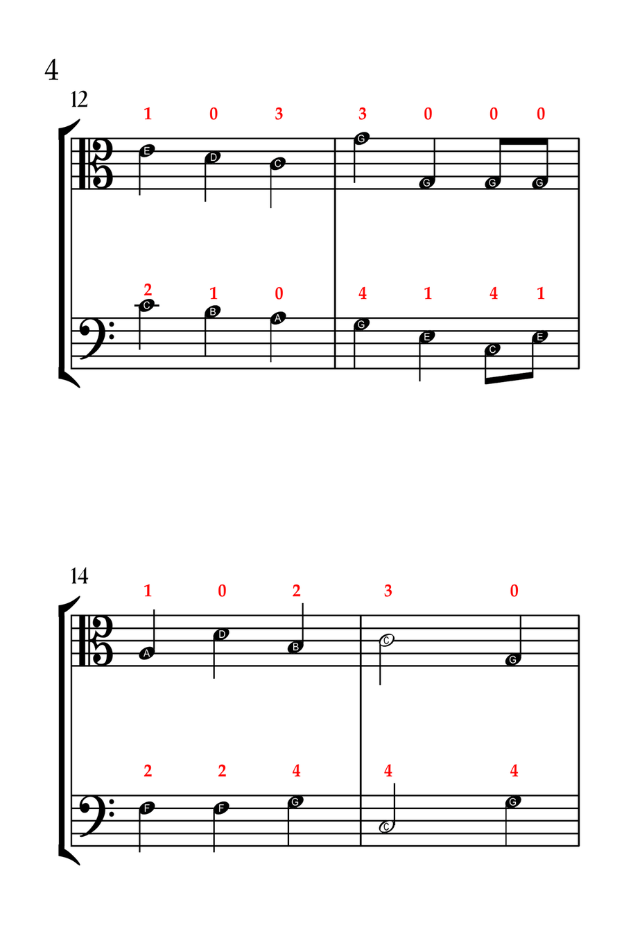 We Wish You a Merry Christmas (VIOLA AND CELLO - EASY LEVEL) String Duet scores gallery preview page 5