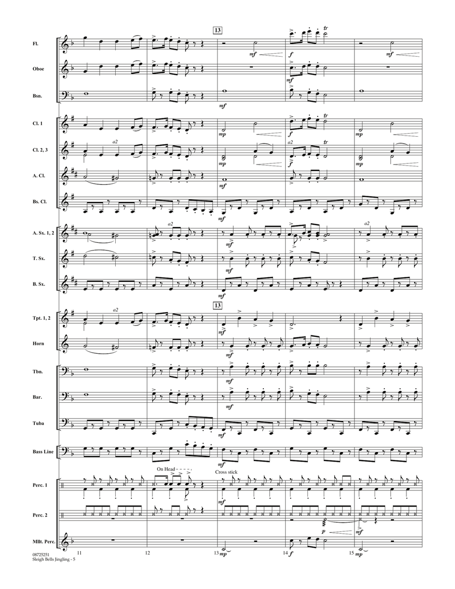 Sleigh Bells Jingling - Full Score Concert Band scores gallery preview page 4
