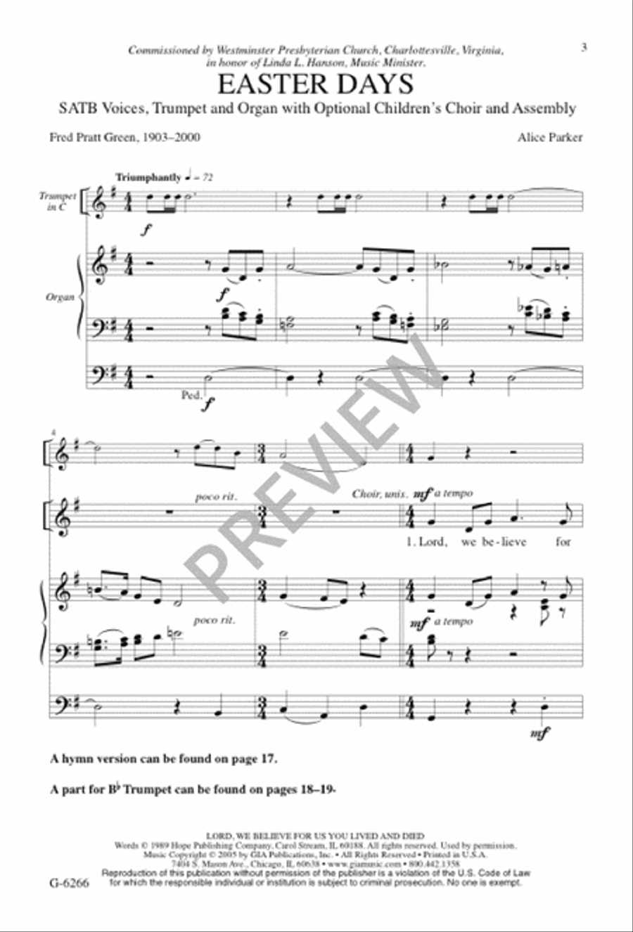 Easter Days 4-Part scores gallery preview page 3