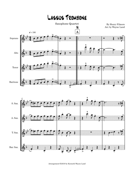 Lassus Trombone (Saxophone Quartet) image number null