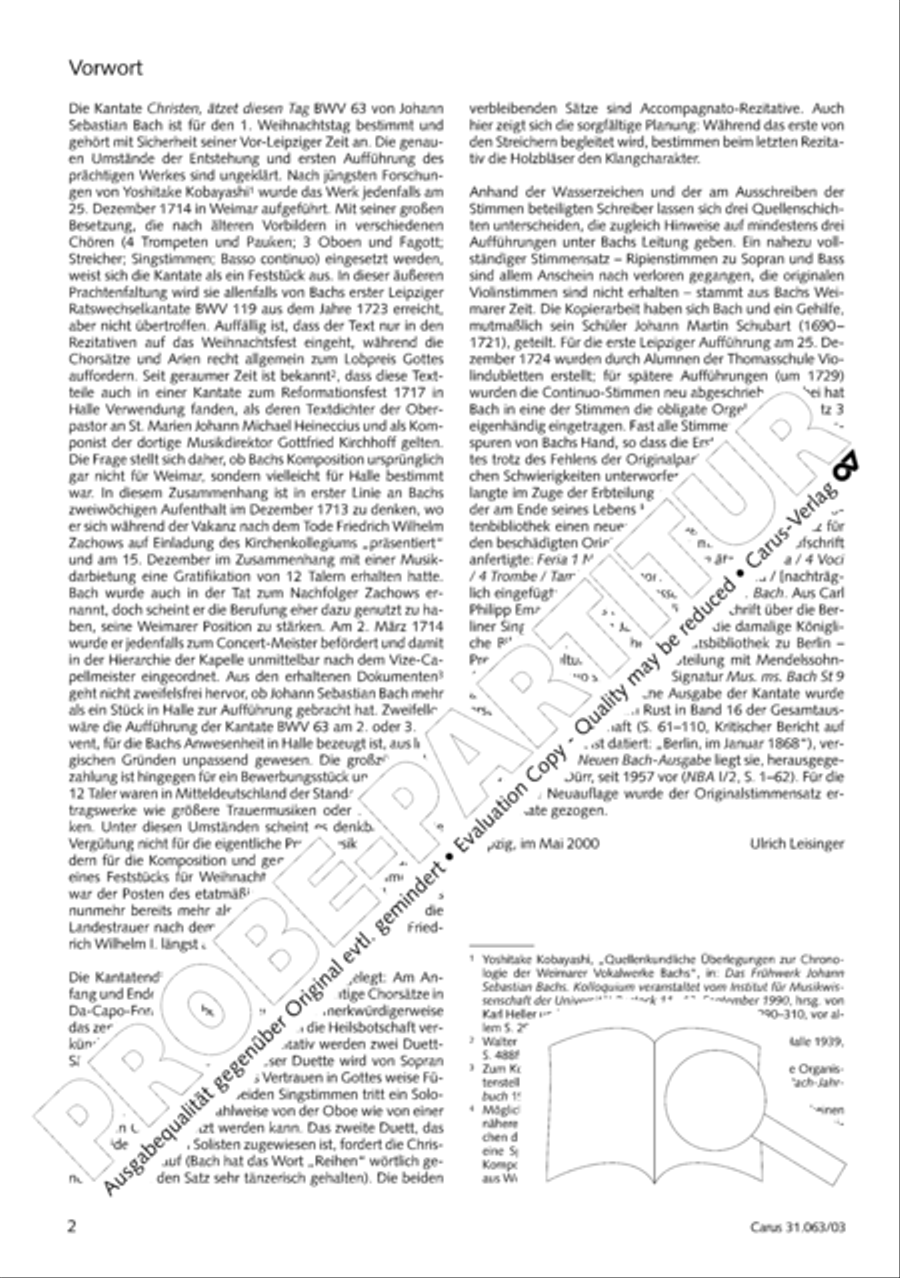 Christians, etch this blessed day (Christen, atzet diesen Tag) 4-Part scores gallery preview page 3